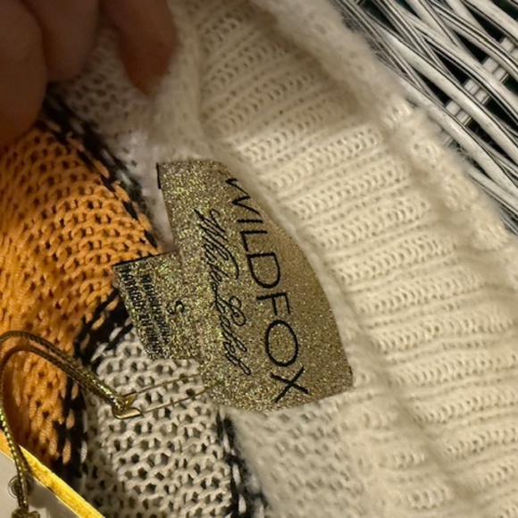 WildFox White label long beige sweater SMALL - Picture 5 of 5